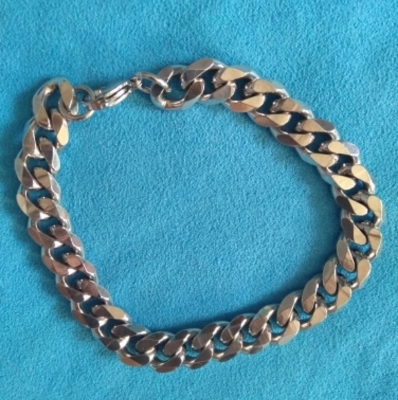 Men's stainless steel link 🔗 chain bracelet - Picture 3 of 4